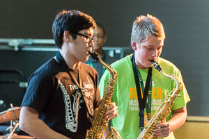 Chris at Jazz Improv. Camp 2014