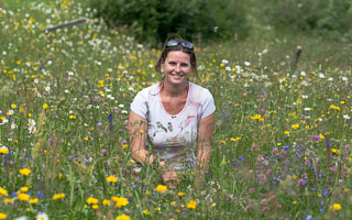 Laeticia in flowers photo